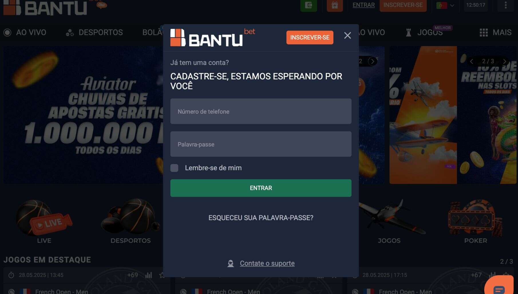 Bantubet Angola Digite E-mail ou Nome de usuário