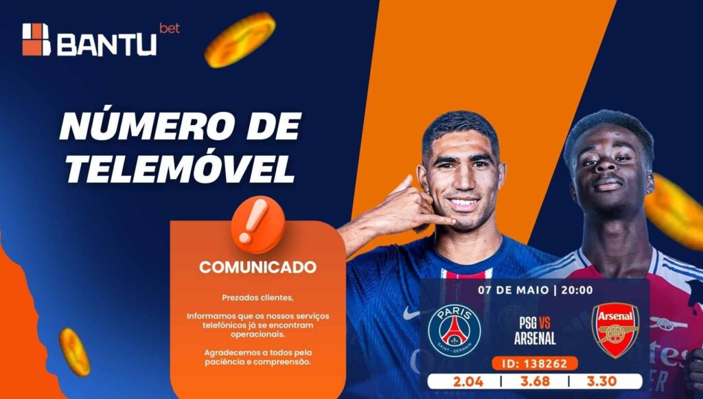 La méthode pour contacter le support via un numéro de téléphone portable Bantubet Angola